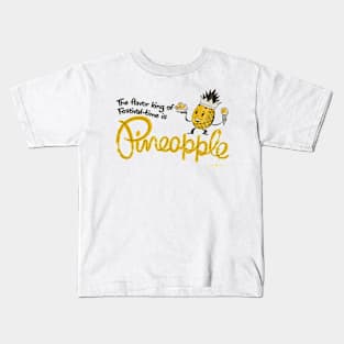 Vintage Pineapple Advertisment Distressed Kids T-Shirt